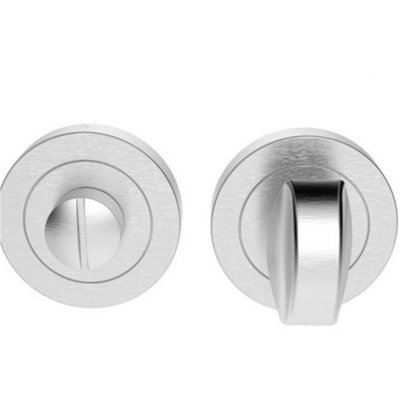 Loops Thumbturn Lock And Release Handle Concealed Fix 50mm Dia Satin Chrome from B&Q