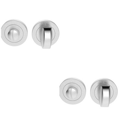 Loops 2 Pack - Thumbturn Lock And Release Handle Concealed Fix 50Mm Dia Satin Chrome