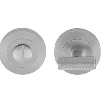 B&Q -  Knurled T Bar Thumbturn & Release LockSatin ChromeBathroom Door Wc