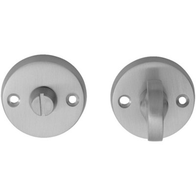 Loops Slim Bathroom Thumbturn Lock And Release Handle 45Mm Dia Satin Chrome