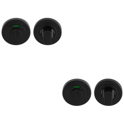 Loops 2 Pack - Thumbturn Lock And Release Handle With Indicator Concealed Fix Matt Black