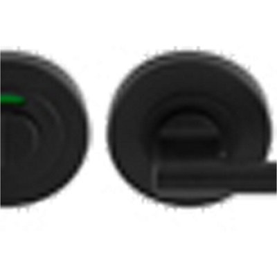 Loops Disabled Toilet Thumbturn Handle With Release & Occupancy Indicator Matt Black from B&Q