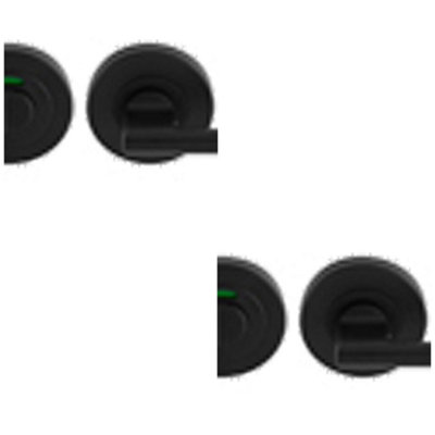 Loops 2 PackDisabled Toilet Thumbturn Handle With Release & Occupancy Indicator Matt Black from B&Q