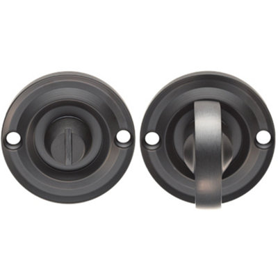 Loops Small Bathroom Thumbturn Lock And Release Handle 67Mm Spindle Matt Black