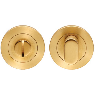 Loops Round Thumbturn Lock And Release With Indicator Satin Brass Pvd from B&Q