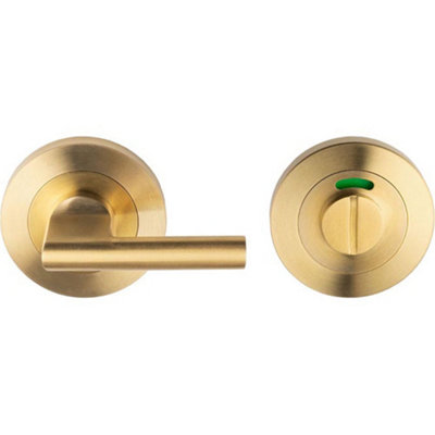 Loops Disabled Thumbturn Handle With Release With Indicator Satin Brass Pvd from B&Q