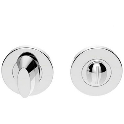 Loops Thumbturn Lock And Release Handle Concealed Fix Push On Rose Polished Chrome