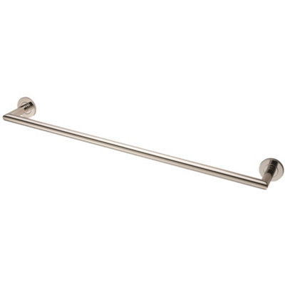 Loops Mitred Bathroom Single Towel Rail Concealed Fix 600mm Centres Bright Steel from B&Q