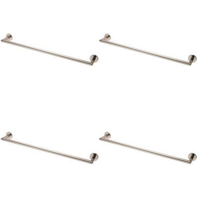 Loops 4 PackMitred Bathroom Single Towel Rail Concealed Fix 600mm Centres Bright Steel from B&Q