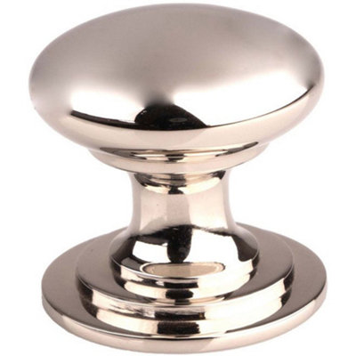 B&Q -  Victorian Tiered Door Knob50mm Polished Nickel Cabinet Pull Handle Round Rose