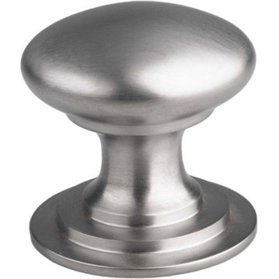 B&Q -  Victorian Tiered Door Knob50mm Satin Nickel Cabinet Pull Handle Round Rose