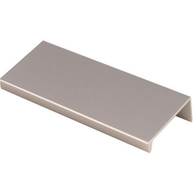 B&Q -  Square Edge Finger Pull HandleSatin Nickel 100mmSlim Cupboard Drawer