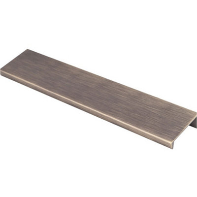 B&Q -  Square Edge Finger Pull HandleAntique Brass 200mmSlim Cupboard Drawer