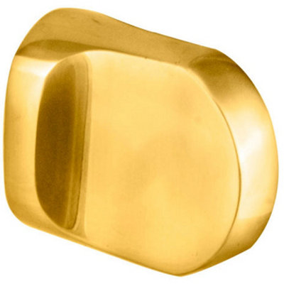 B&Q -  Polished Brass Rounded Tall & Slim Cylinder Thumbturn AdapterTwist Turn