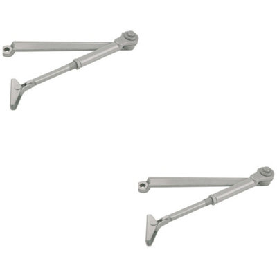Loops 2 Pack Overhead Door Closer Spare Arm Automatic Hold Open Pivot Bar Silver from B&Q
