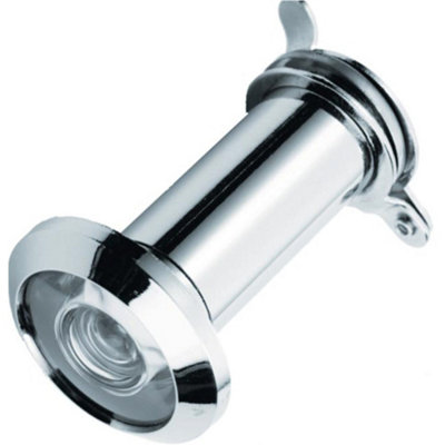 Loops External Door Peephole Glass LensPolished Chrome 180 Degree Viewer Looker from B&Q
