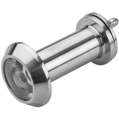 Loops External Door Peephole Crystal LensPolished Steel 180 Degree Viewer Looker from B&Q