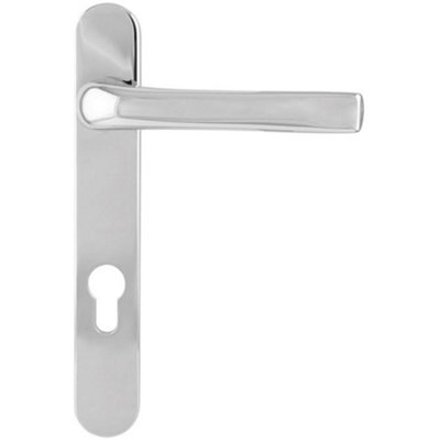 Loops Chrome Multi-Point Locking Security Door Handle240mm External Lever Backplate from B&Q