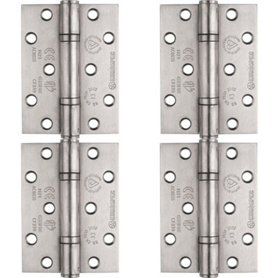 Loops 4 PackPair Grade 13 Heavy Duty Thrust Bearing Hinge100 X 76mm Satin Stainless Steel from B&Q