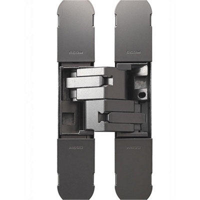 Loops 3D Flush Faced Concealed Cabinet Hinge 180 Degree Opening Wardrobe Black Nickel from B&Q