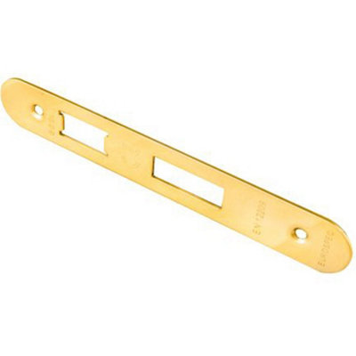 B&Q -  Door Frame Forend Strike And Fixing PackFor SashlocksBrass Pvd Radius