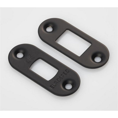B&Q -  Forend Strike And Fixing PackHeavy Duty Tubular DeadboltMatt Black Radius