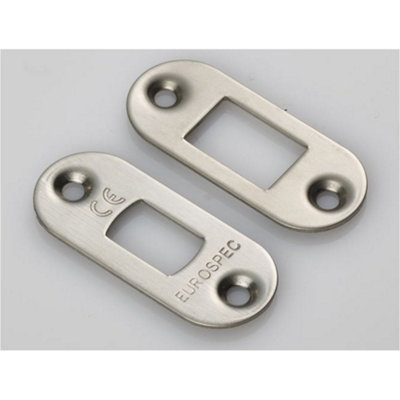 B&Q -  Forend Strike And Fixing PackHeavy Duty Tubular DeadboltSatin Brass Radius