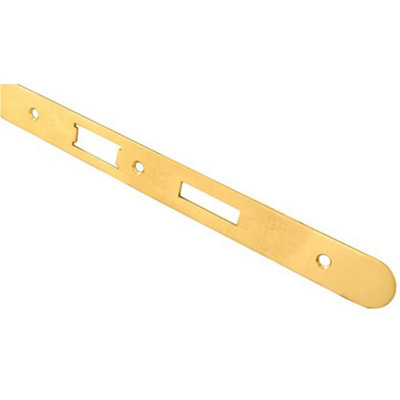 Loops Bathroom Sashlock Forend Strike & Fixing PackBrass Pvd Radius 235X24mm