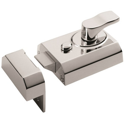 Loops Contract Rim Cylinder Nightlatch 60mm Polished Chrome Door Security Lock from B&Q