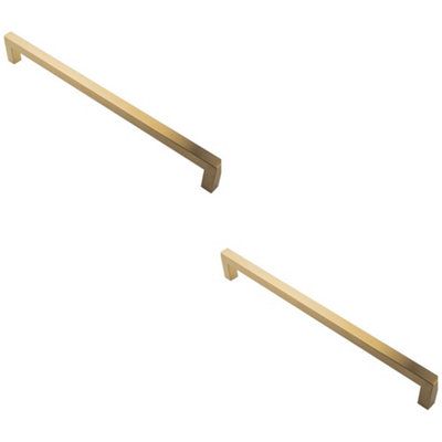 Loops 2 PackSquare Mitred Door Pull Handle 469 X 19mm 450mm Fixing Centres Matt Black from B&Q