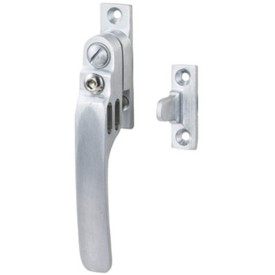 Loops Locking Casement Window Fastener Handle With Night Vent 16 X 60Mm Satin Chrome