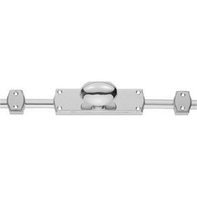 Loops Oval Knobbed Espagnolette Set118mm X 24.5mm Fixing Centres Satin Chrome from B&Q