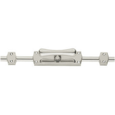 Loops Bolt Tee Knob Espagnolette Set118mm X 24.5mm Fixing Centres Satin Chrome from B&Q