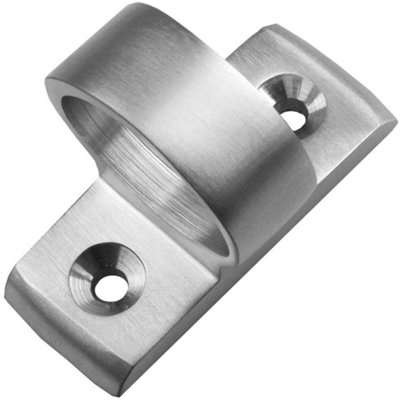 B&Q -  Vertical Fixed Ring Sash Window Lift Handle 44 X 12mm 25mm Dia Satin Chrome