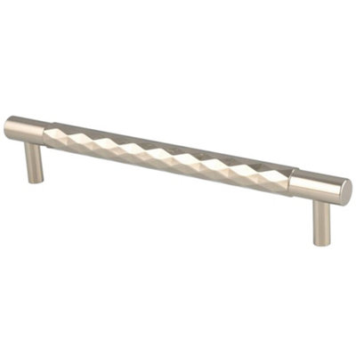 B&Q -  Diamond T Bar Pull HandlePolished Nickel160mm Centres Solid Brass Drawer