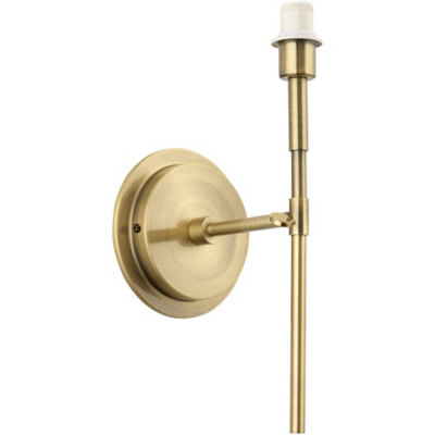 Loops Indoor Antique Brass Plate Wall LightDimmable 6W Led E14 from B&Q