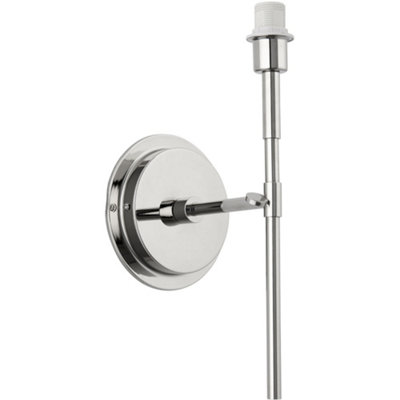 Loops Indoor Bright Nickel Plate Wall LightDimmable 6W Led E14 from B&Q