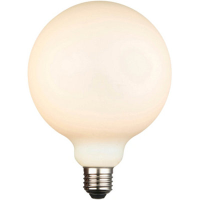 Loops Opal Glass 12W E27 G125 Led Light BulbDimmable Warm White1400Lm 3000K from B&Q