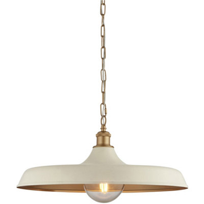 Loops Hanging Ceiling Pendant LightMatt Warm White & Satin Gold Paint10W Led E27 from B&Q