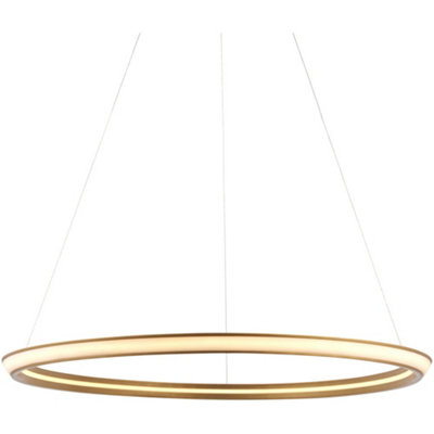 B&Q -  Hanging Ceiling Pendant LightSatin Gold Paint & White Silicone41W Led (Smd 2835) Warm White