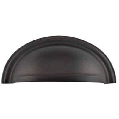 Loops Elegant Cup Pulls For Cabinets - Kitchen Drawer Pull Handle Dark/Bronze