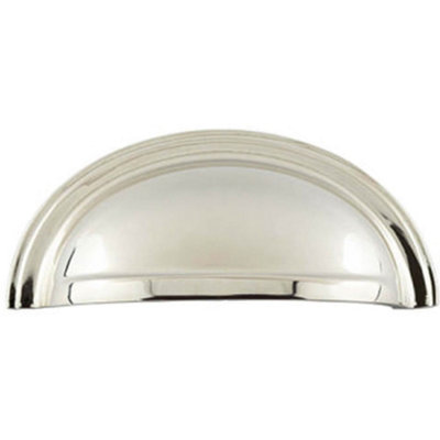 B&Q -  Elegant Polished Nickel Cup Pulls For CabinetsKitchen Drawer Pull Handle
