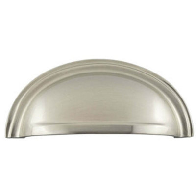 B&Q -  Satin Nickel Cup Pulls For Cabinetry UpgradeKitchen Drawer Pull Handle