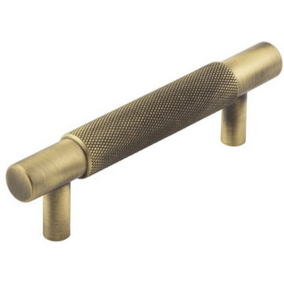 Loops Stylish 96mm Antique Brass Cabinet Handle For Modern HomesKitchen Drawer Pull Handle from B&Q