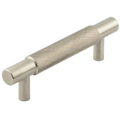 Loops Stylish Satin Nickel Cabinet Handle 96mm For Modern InteriorsKitchen Drawer Pull Handle