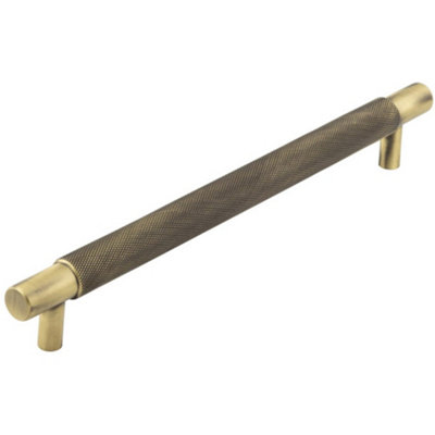Loops Stylish 224mm Antique Brass Cabinet Handle For Modern FurnitureKitchen Drawer Pull Handle from B&Q