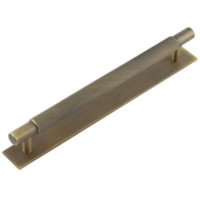 Loops Stylish Antique Brass Cabinet Handle With 224mm Centers For Modern InteriorsKitchen Drawer Pull Handle from B&Q