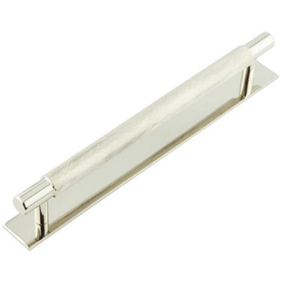 Loops Elegant Polished Nickel Cabinet Handle With 224mm Centers Kitchen Drawer Pull Handle from B&Q