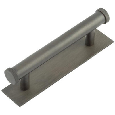 Loops Stylish 96mm Dark Bronze Cabinet Handle With Knurled Design Kitchen Drawer Pull Handle from B&Q