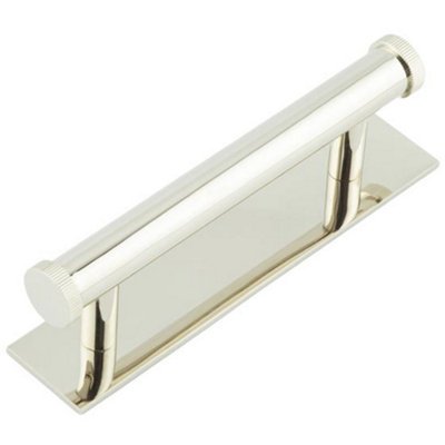 Loops Stylish 96mm Centre Cabinet Handle With Polished Nickel FinishKitchen Drawer Pull Handle from B&Q